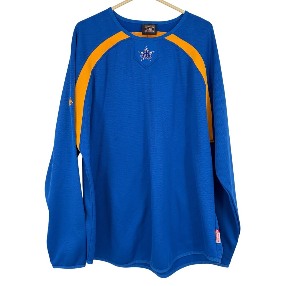 Cooperstown Collection Y2K Royal Blue Seattle Mariners MLB Team Pullover XL